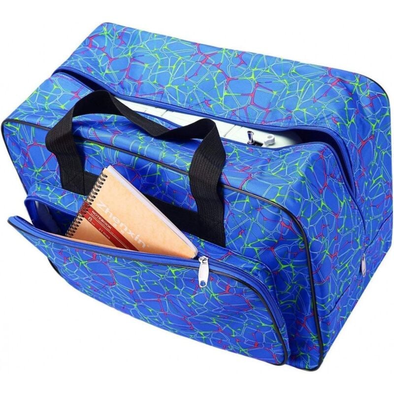 Image of Bluedeer - Nähmaschinentasche Nähmaschine Tasche Aufbewahrungstasche Blau Groß