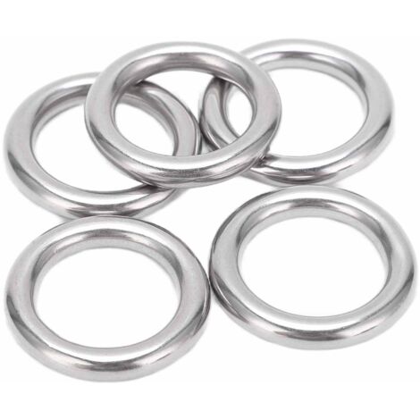 nahtlos geschweißte runde Ringe aus Edelstahl 304 für Hängematten, Yoga- und Wassersportausrüstung, 6 x 25 mm