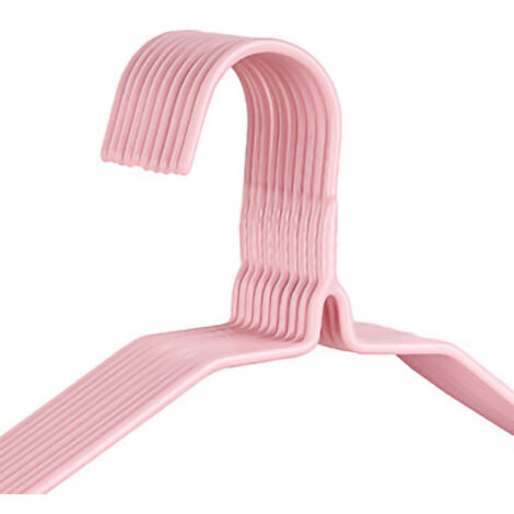 Nahtloser Kleiderbügel 38 cm M18, 10 Stück, formstabil, rutschfest, für trockene und nasse Anwendung
