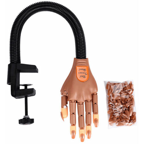 Nail Art Training Practice Kit d'outils de manucure Flexible Finger Hand Nail Art Tools + 100 Nails Practice Nails