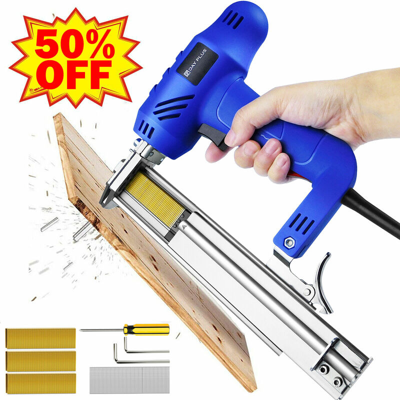 Briefness - Nail Gun/Staple Gun 2 in 1 for Upholstery, Wood, Carpet, Carpentry and Woodworking Projects, Electric Stapler Kit with 300 Staples and
