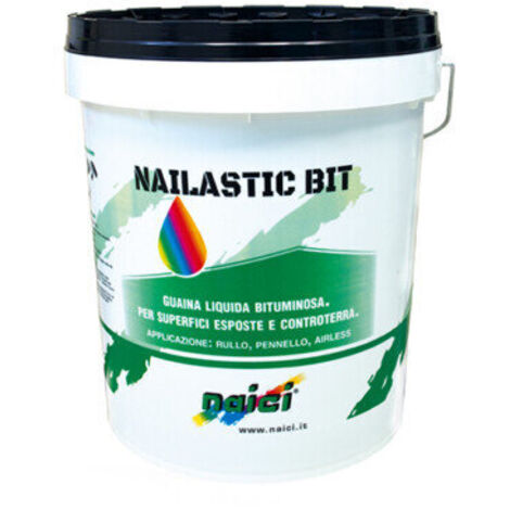 Nailastic bit guaina liquida impermeabilizzante nera 20 kg