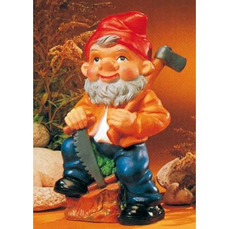 Nain de jardin en bûcheron 34 cm Omü