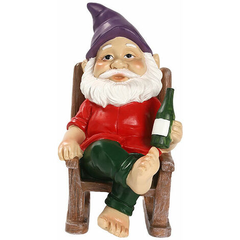 Nain de Jardin Exterieur Décoration de Jardin avec Statue de Jardin en Résine Nain De Jardin Humour Rigolo pour Maison Jardin Exterieur Enfants Garçons Filles