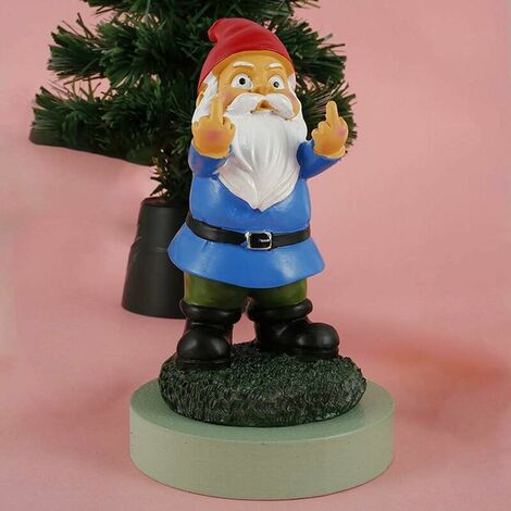 - Nain De Jardin Exterieur Décoration De Jardin Avec Statue De Jardin En Résine Nain De Jardin Humour Rigolo Pour Maison Jardin Exterieur Enfants Garçons Filles (Doigt Vertical, 14.5 X 7.5 X 8Cm
