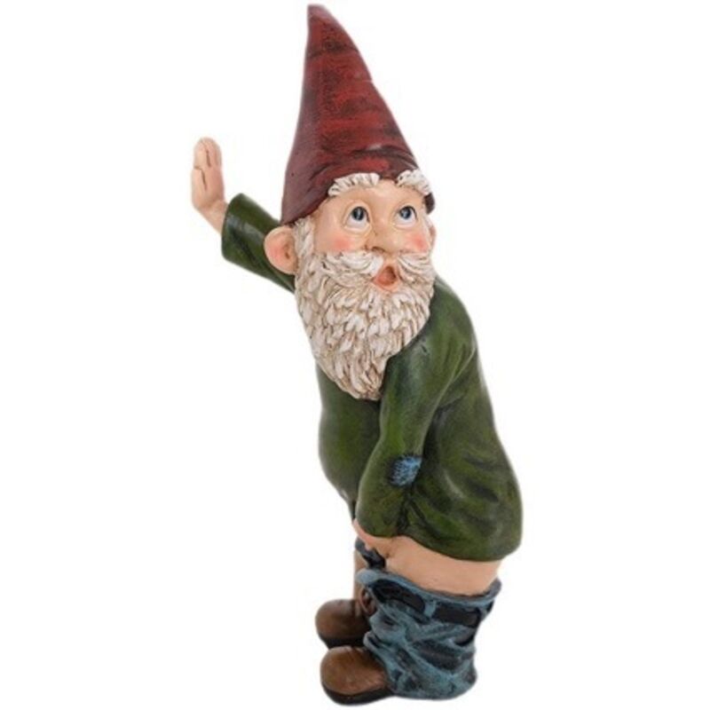Nain de Jardin Fait Pipi - Nain Faisant Pipi de Soleil et Casquette - Figurine de Jardin - Drôle Décoration Résistante aux Intempéries pour Jardin et