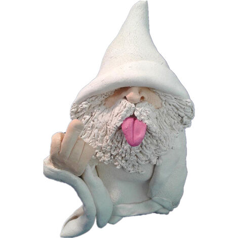 Nain De Jardin Rocker Humour Avec Doigt d'honneur - Drôle Statue De Gnomes Jardin Exterieur En résine Décorations Intérieures Ou Extérieures