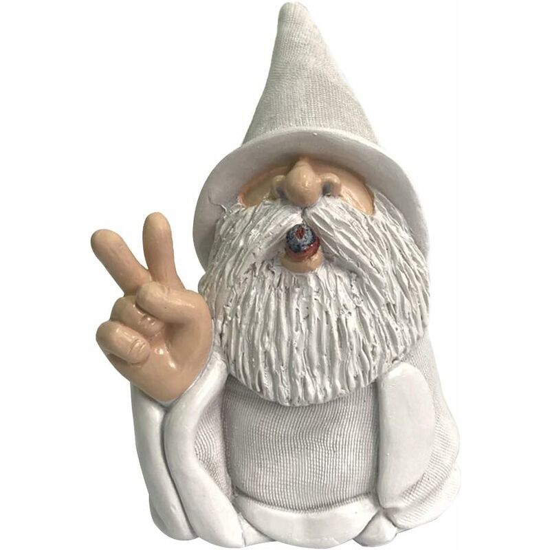Nain de Jardin,Décoration de Jardin drôle GNOME Homme,Nain de Jardin Doigt d'honneur,Nain de Jardin Humour,Sculpture de Jardin en résine de Jardin