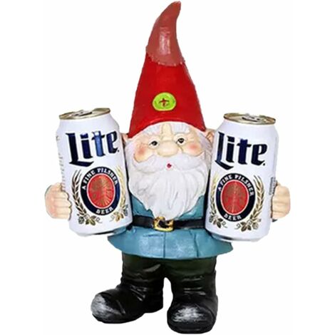 Nain Décoratif Jardin,Décoration Drôle Statue Jardin Exterieur Vilain Rend Gens Heureux Décoration d'ornements de Nain Jardin Cour à la Maison Chat Coq Décoration Jardin