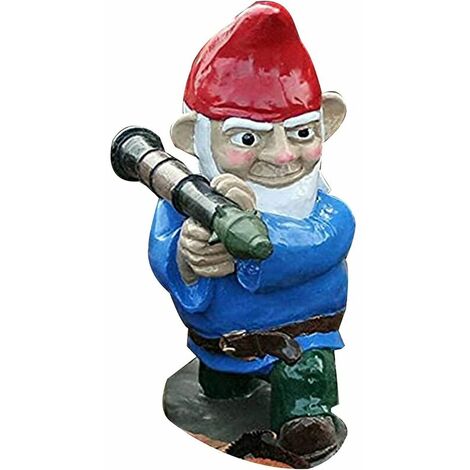 Nain Décoratif Jardin,Décoration Drôle Statue Jardin Exterieur Vilain Rend Gens Heureux Décoration D'Ornements De Nain Jardin Cour À La Maison Chat Coq Décoration Jardin