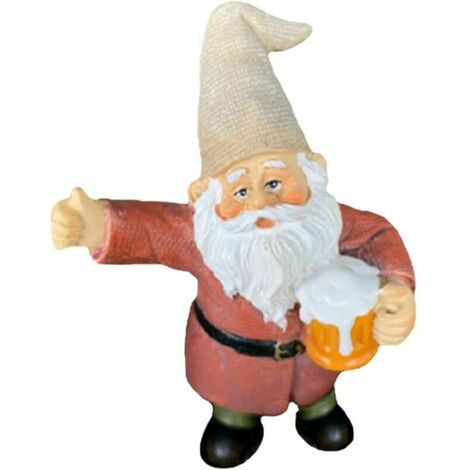 Nain Décoratif Jardin,Décoration Drôle Statue Jardin Exterieur Vilain Rend Gens Heureux Décoration D'Ornements De Nain Jardin Cour À La Maison Chat Coq Décoration Jardin，
