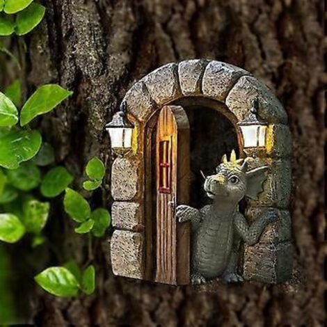 Nains de jardin, figurines de dragons en résine, décorations miniatures pour maison et extérieur