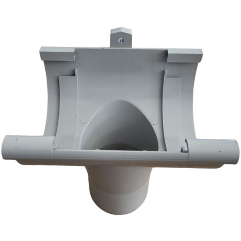 naissance centrale pvc 25 grise à coller - gouttiere 12.5 cm - Interplast