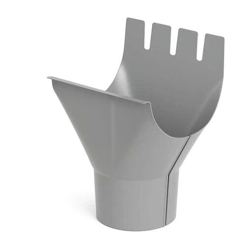 Naissance de gouttière 127 mm vers descente Ø90 mm acier – Gris RAL 7011