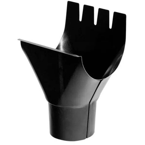 Naissance de gouttière 127 mm vers descente Ø90 mm acier – Noir RAL 9005