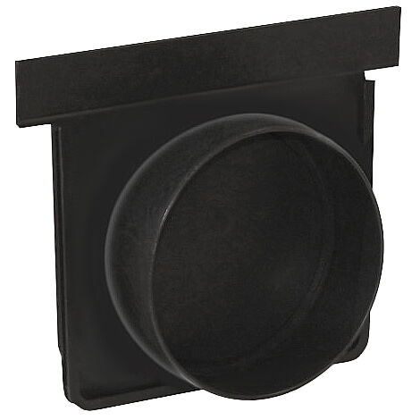 Naissance fond noir pour caniveau PP PRATIKO EASY série 130 - droite et gauche sortie Ø110-75 - First Plast