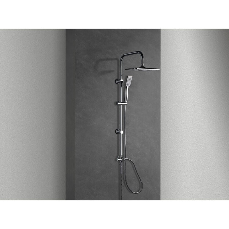 Colonne de douche modéle pont avec pommeau douche cervical rectangulaire - Nala