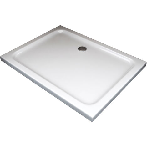 NALA-Duschwanne Rechteckig Vertieft in ABS H 5cm mit Inkludierter Ablaufgarnitur 70x100