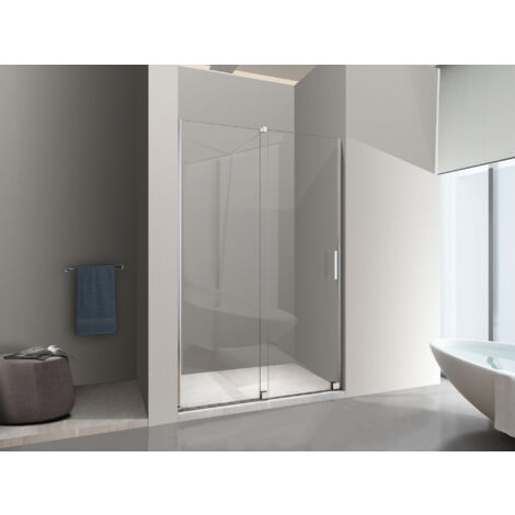 NALA Porta Per Nicchia Tipo Walk In Scorrevole H 200 Telaio Cromato Reversibile Cm.130 Regolabile 126-130 cm
