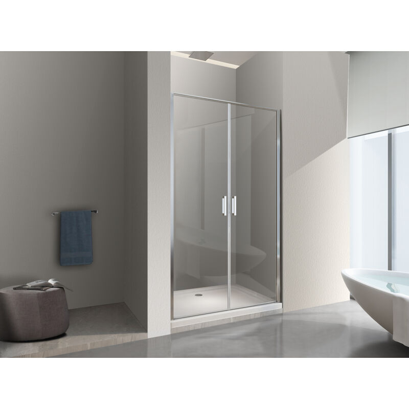 Nala - Porte de douche de 6 mm ouverture à battant - 107-110 cm