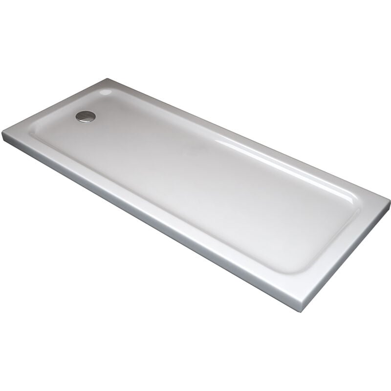 Receveur de douche rectangulaire surbaissé en Abs avec bonde inclus h. 5 cm – 70 x 160 - Nala
