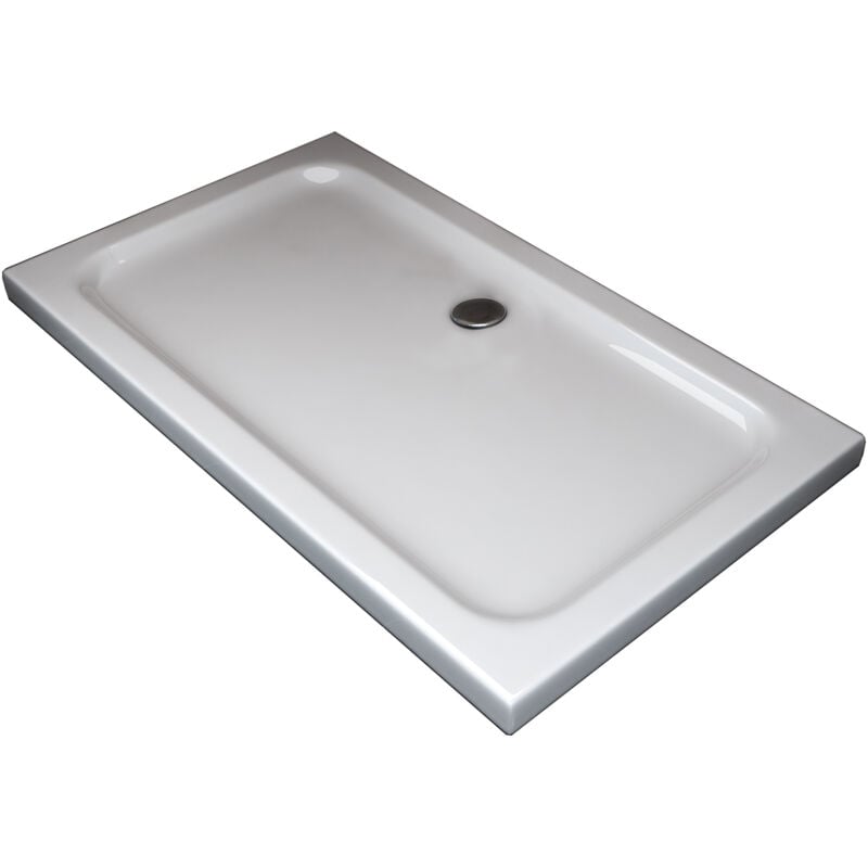 Receveur de douche rectangulaire surbaissé en Abs avec bonde inclus h. 5 cm – 80 x 140 - Nala