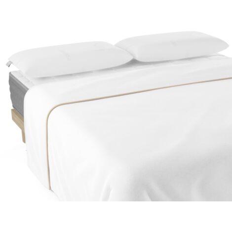 Nalui Funda de Edredón Blanco  100% Algodón 180 Hilos, Suave, Transpirable, Lavable a 30ºC
