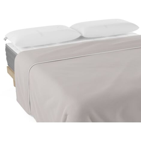 Nalui Funda de Edredón Gris  100% Algodón 180 Hilos, Suave, Transpirable, Lavable a 30ºC