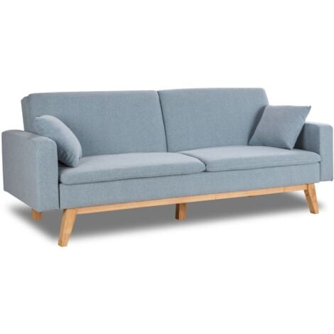 Nalui Sofá Cama Azul Celeste Reine 3 Plazas