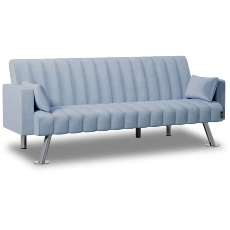Nalui Sofá Cama Azul One Lines 3 Plazas Acolchado