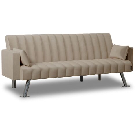 Nalui Sofá Cama Beige One Lines 3 Plazas Acolchado