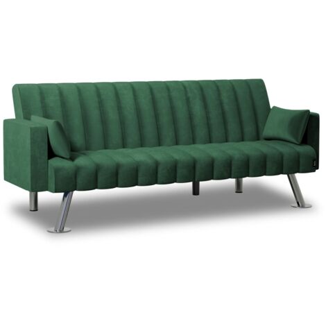 Nalui Sofá Cama Verde One Lines 3 Plazas Acolchado