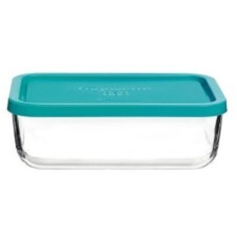 Name Rechteckiger Glasbehälter 21x13 cm - für Kühlschrank und Mikrowelle