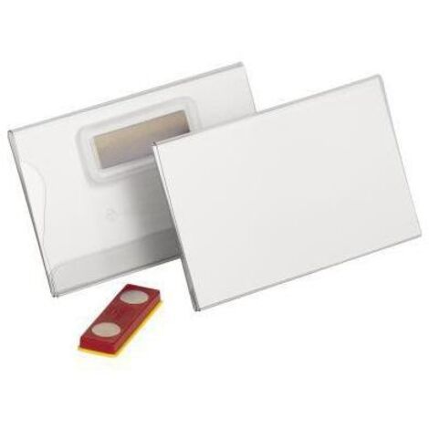 Namensschild 90 x 54 mm (B x H) Magnet transparent 25 St./Pack.