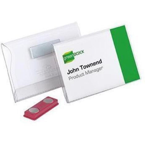 Namensschild 90 x 54 mm (B x H) Magnet transparent 25 St./Pack.