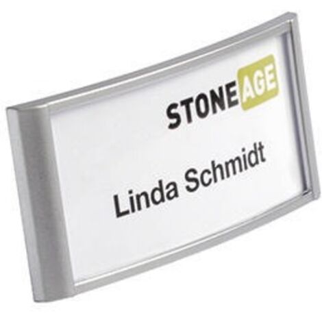 Namensschild CLASSIC 74 x 34 mm (B x H) Magnet silber metallic transparent 10 St./Pack.