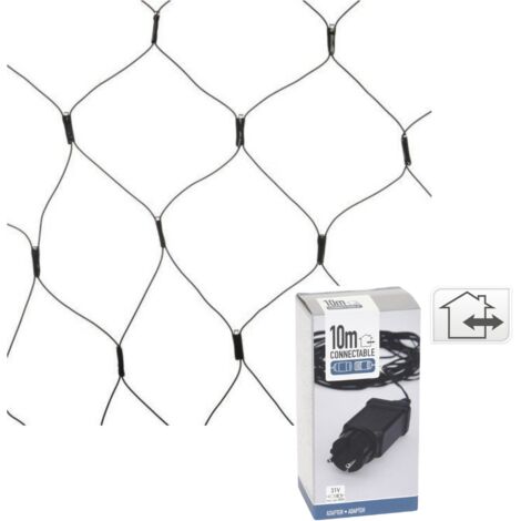 Nampook Eclairage secteur - Raccordable - 160 LED - 2 mètres - Blanc chaud + adaptateur INCL. avec cordon de 10 mètres de longueur