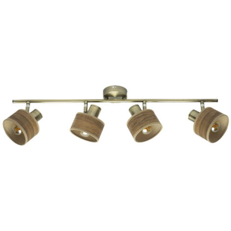 Nando strip 4xe14 cuir/foncé md.dark spots réglables 16x73x10 cm