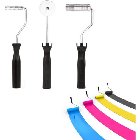 Nannigr 3Pcs Outils Rouleaux en Fibre de Verre Bubble Paddle Roller Kit Bricolage Moulage pour FRP résine Composite décoration Maison