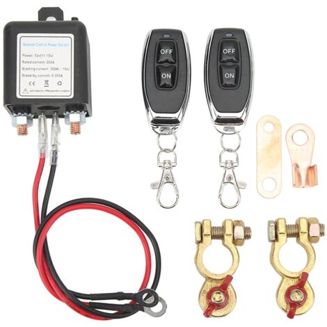 Gistuch – Interrupteur de déconnexion de batterie à télécommande sans fil 12V – Courant de démarrage 200A – Portée 160ft – Pour voiture, bateau, camion