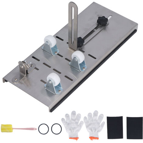 Nannigr Cutter en verre à 3 roues avec support de support réglable à base de base de bricolage