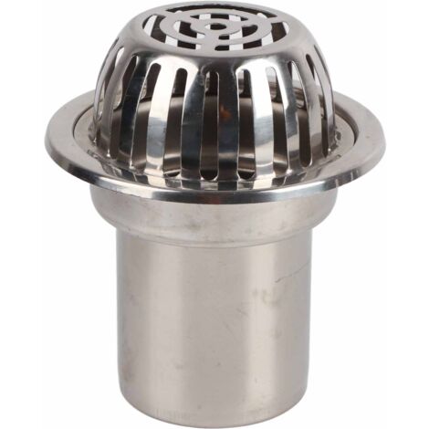 Nannigr Drain de sol de toit en acier inoxydable, pièces de Drainage de seau de pluie extérieur de balcon Non bloquant rond 5 pouces