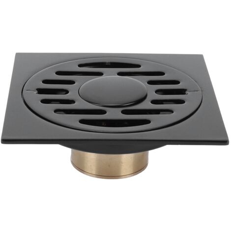 Nannigr Ensemble de vidange de sol dissimulé, déodorant, pièce de vidange de douche pour salle de bains et cuisine, noir