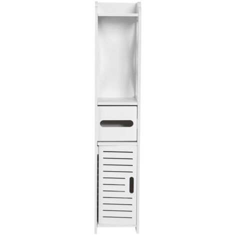 Nannigr Étagère de rangement de salle de bain, armoire en bois et plastique, élégante pour les buanderies