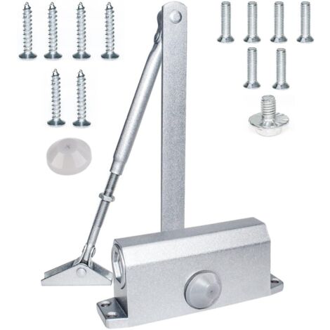 Gistuch – Ferme-porte hydraulique automatique 35-60kg – Réglable pour portes unilatérales – Vitesse de fermeture réglable – Pour environnements commerciaux et résidentiels