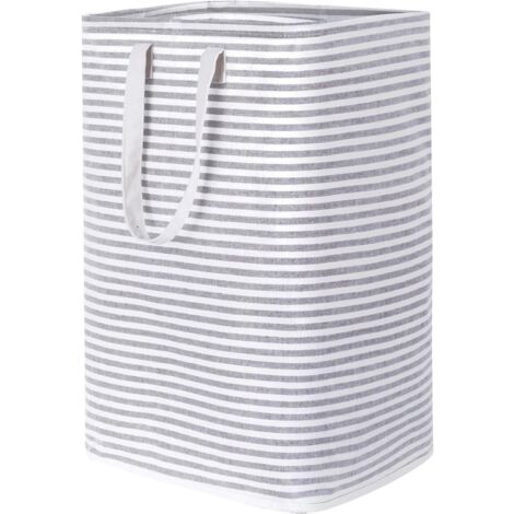 Nannigr Grand panier à linge pliables de 72 L avec poignées faciles de transport, autonomes et imperméables, pour jouets et vêtements – 60 cm (H), gris