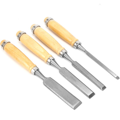 Nannigr Jeu de 4 Pièces de Ciseaux a Bois Pour Le Travail Sculture du Bois, Outils A Main Robustes de 6mm, 12mm, 18mm et 24mm