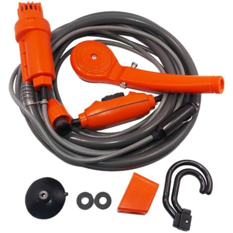 Nannigr Kit Douche de Camping,Randonnée Douchette Portable 12V pour Camping Randonnée Voyage Voiture
