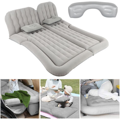 Nannigr Matelas Gonflable Voiture Pliant Multifonctionnel (Gris)