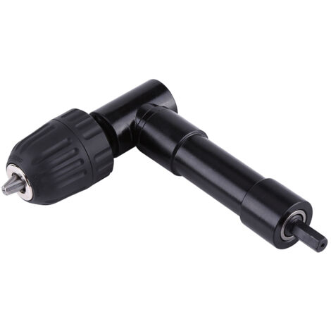 Nannigr Perceuse d'angle pour perceuse électrique,Coin de foret à angle droit, adaptateur d'angle de tournevis, 0,8-10 mm avec mandrin à 3 mors, conversion des espaces étroits, adaptateur de fixation 